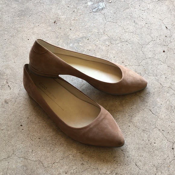 Ecco Shoes - Ecco Caramel Suede Flats